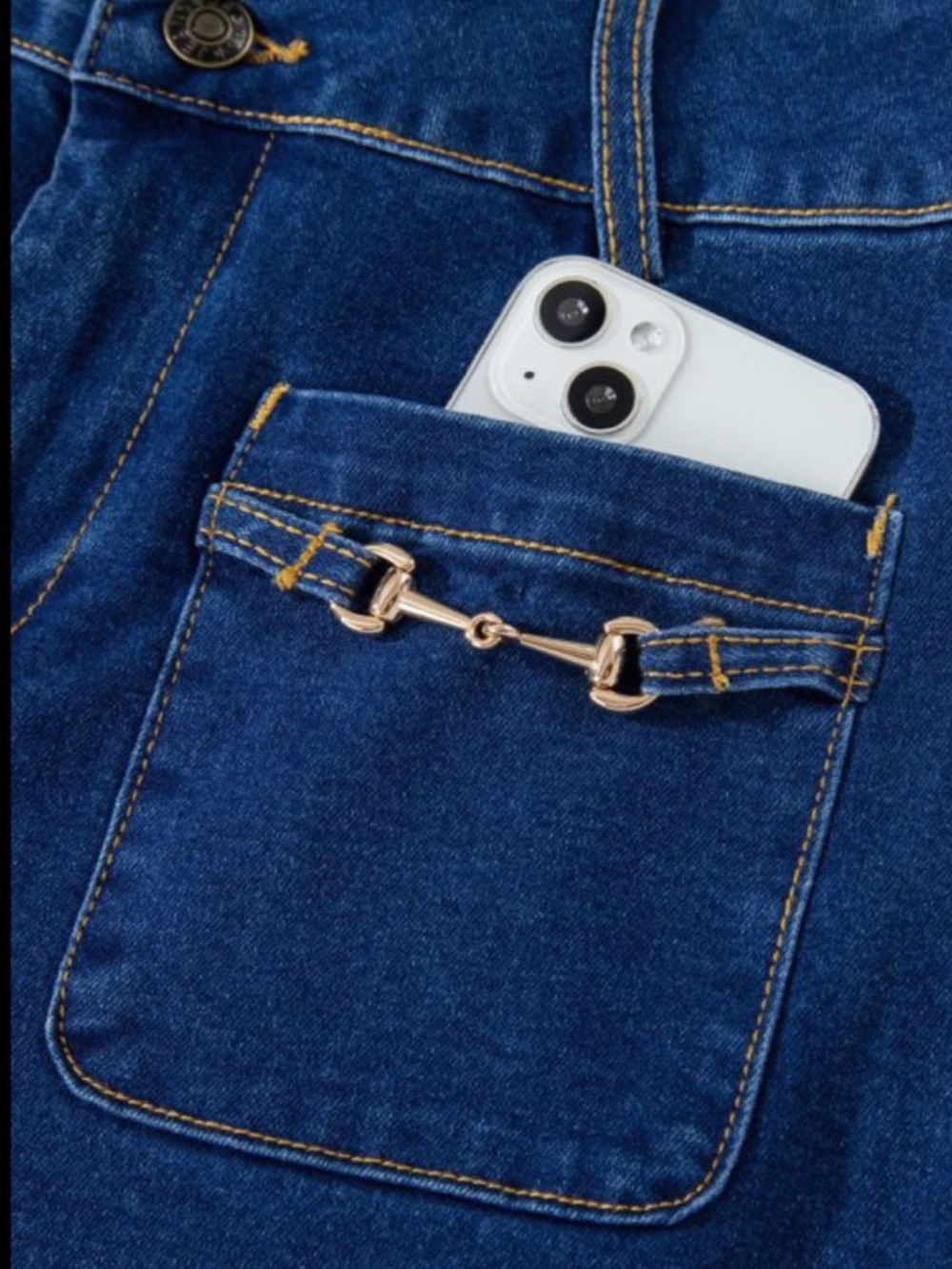 Sail Blue High Wasted Wide Leg Denim Pants - Picture 8 of 12